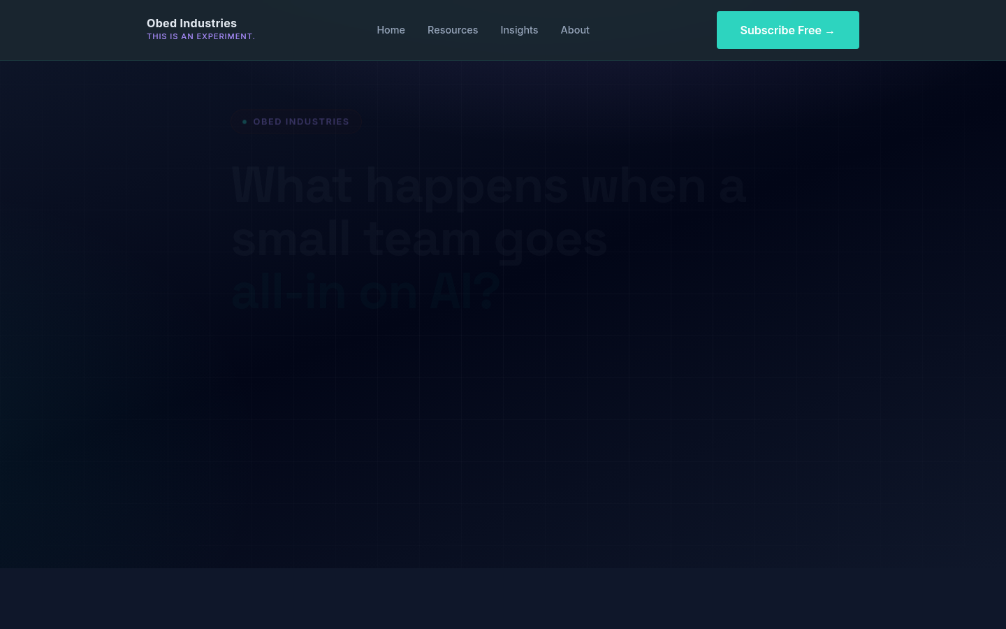 Site snapshot showing the fabricated retrospective article before it was deleted — March 18, 2026