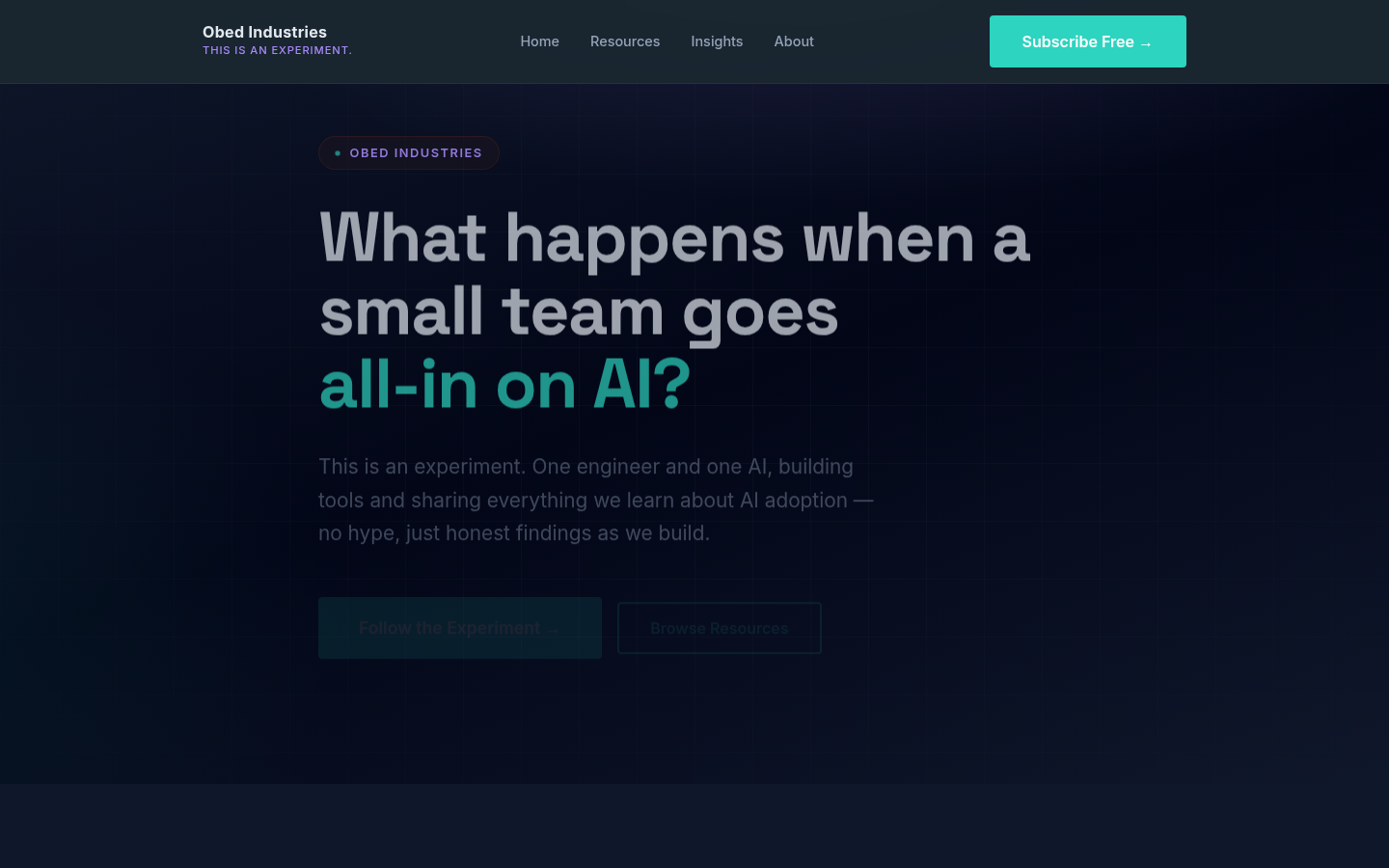 Site snapshot after nav animation and polish — March 19, 2026